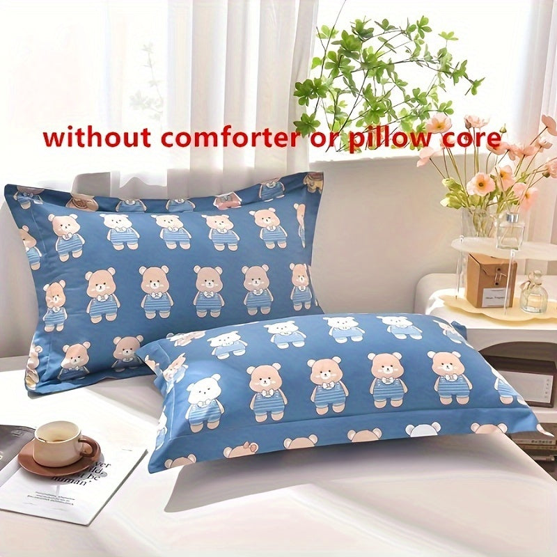 2 Pack of Washable Fabric Pillowcases Made with Skin-friendly Material