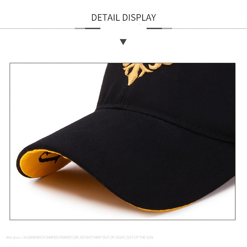 Fashion embroidered sunshade sunscreen baseball cap for men and women - Stay cool and stylish.