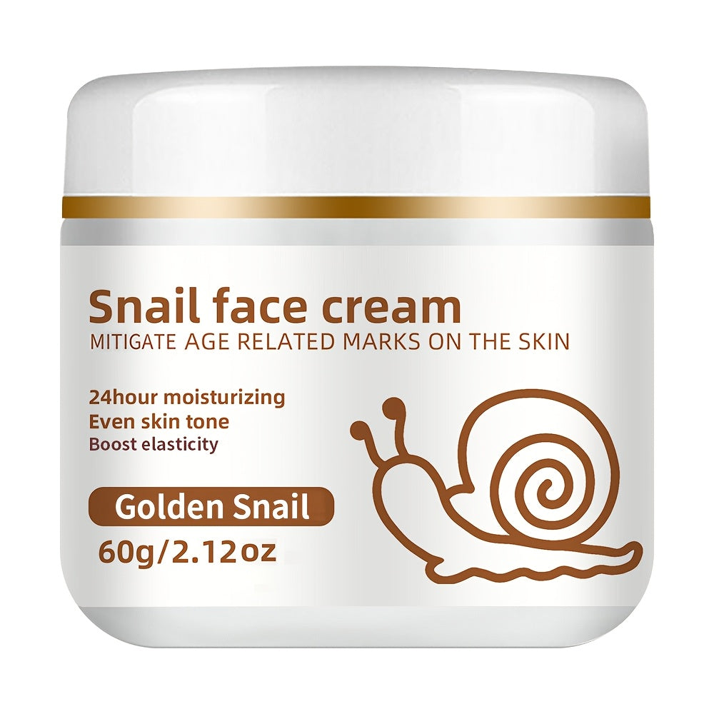 ZERELLE Snail Face Cream 60g - Hypoallergenic, Moisturizing cream for all skin types, with Hyaluronic Acid, Retinol, Vitamin C & E, Glycerin - Youthful skin care, Non-Sticky, 24-Hour