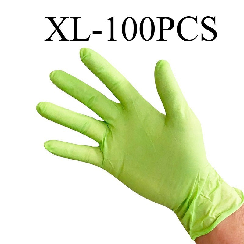 Grass Green Nitrile Gloves, available in packs of 30, 50 or 100. These disposable gloves are ideal for a variety of tasks including food processing, cleaning, pet bathing, dishwashing, hairdressing, nail art, DIY projects, and household kitchen and