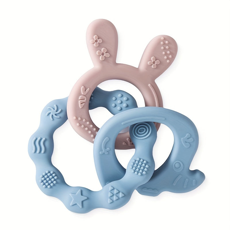 Adorable Rabbit-Shaped Teether for Babies - Made from BPA-Free Silicone, Gentle on Gums, Perfect for Soothing Teething Babies and Toddlers