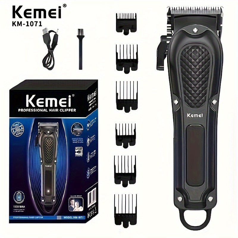 Kemei KM-1071 - Cordless Hair Clipper with Lithium Battery