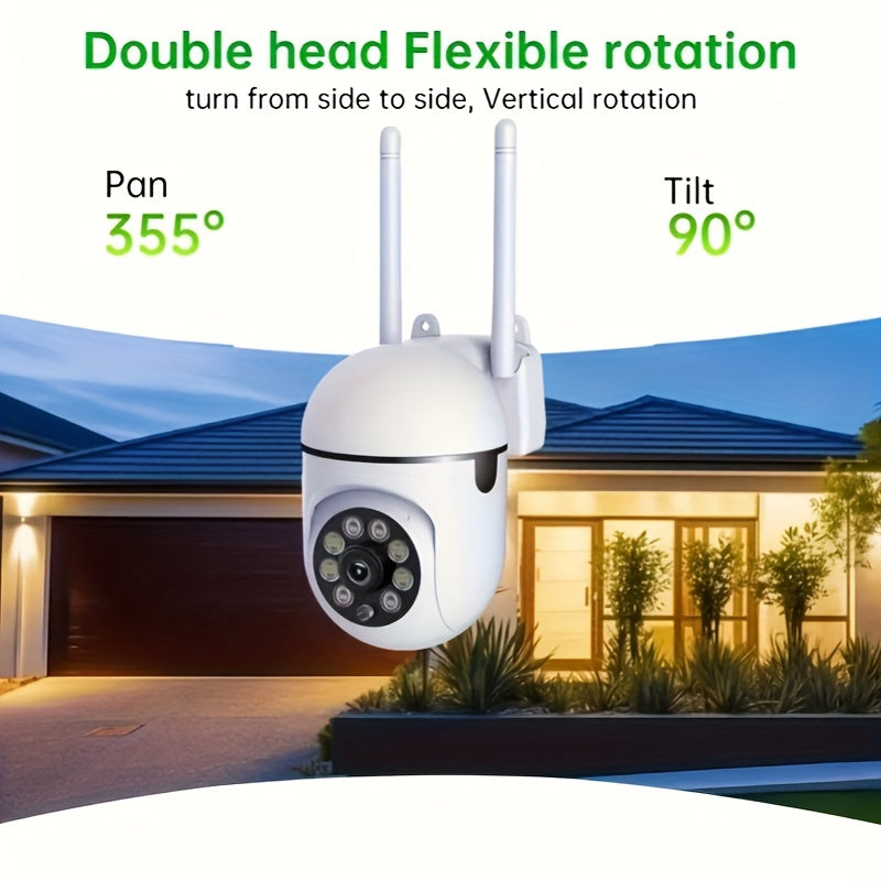 One JOOAN 1080P HD WiFi Camera with Indoor PTZ Security, Two-Way Audio, Motion Detection, Auto Tracking, Alarm Alerts, Night Vision, App Control, Smartphone Compatibility, Apple HomeKit Support - Can be Wall Mounted and Powered by USB.