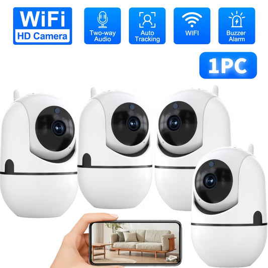 AI Smart Human Tracking Motion Detection, 2.4G Alarm Push, Video Surveillance, Smart Home Security Camera Mini Camera PTZ Camera Two-way Audio Security for Indoor and Outdoor Pet Monitoring. This Camera is a 1pc HD 1080P Wireless Security WIFI Camera