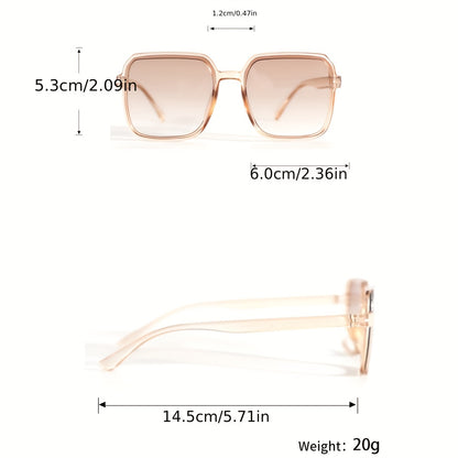 5-Pack GENUIN MOMENT Women's Oversized Square Glasses with Anti-Reflective PC Lenses and Fashionable Plastic Frames for Daily Commute and Vacation.