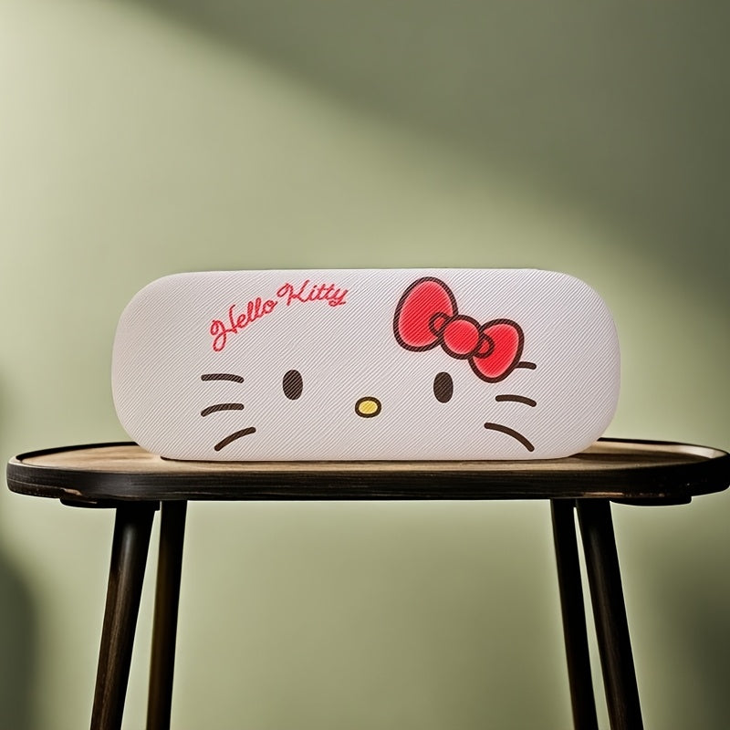 Hello Kitty Glasses Case crafted from faux leather with scratch-resistant features, perfect for keeping eyewear safe and stylish. Ideal for gifting to her during any festive occasion.