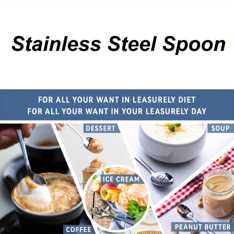 Mirror polished stainless steel spoon with a long handle, perfect for coffee. Engraved with "Hubby" and "Wifey", making it a great gift for couples, husbands, or wives. Ideal for wedding anniversaries, Valentine's Day, or as a love gift for your