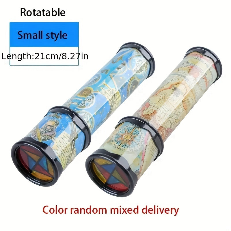 Magic Kaleidoscope Tube with mixed color plastic, surprise patterns for all ages.