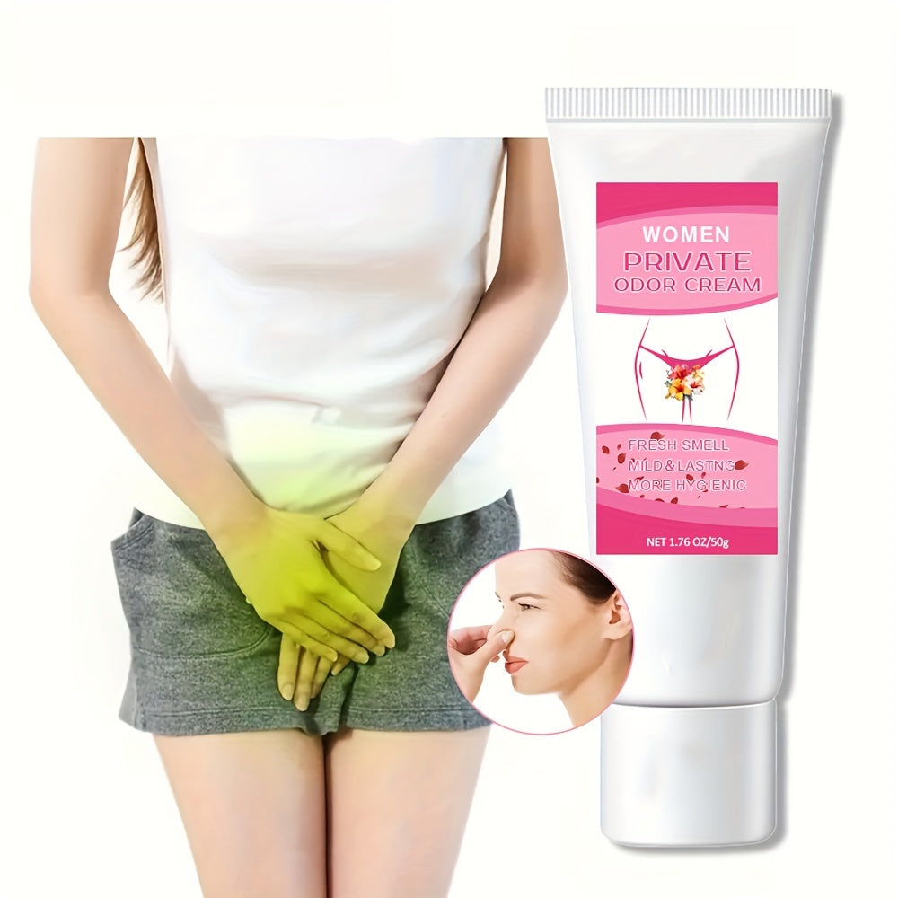 Women's odor cream, gentle and long-lasting, controls odor in delicate areas. 1.76oz/50g.