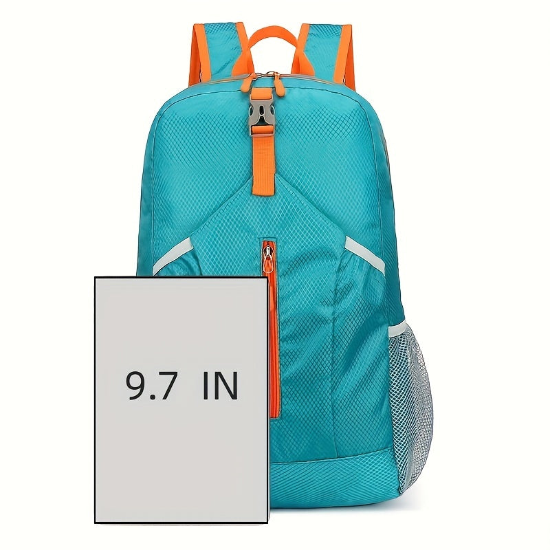 25L Foldable Outdoor Sports Backpack, Waterproof Mountaineering Hiking Travel Daypack with Color Contrast School Bag