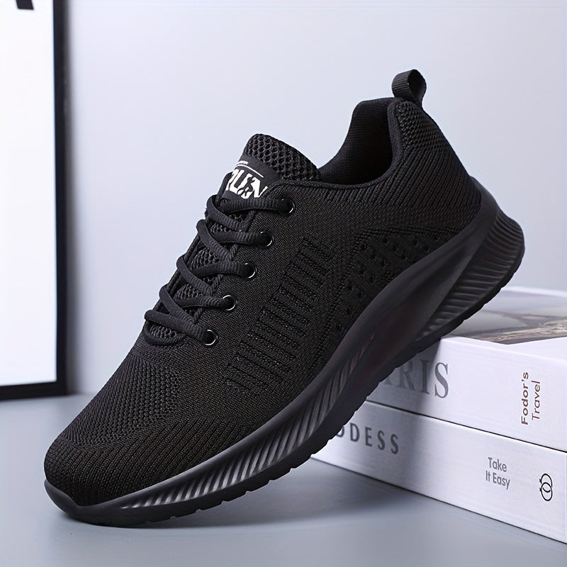 Men's running shoes with breathability, durability, shock absorption, and lace-up design for outdoor activities.