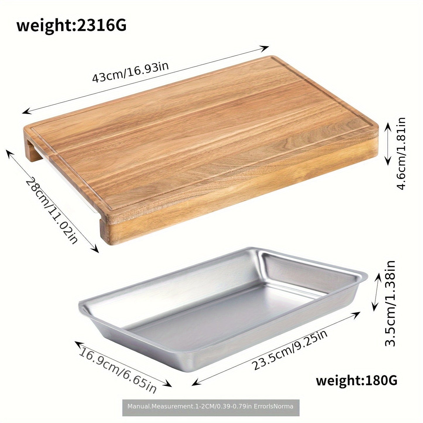 Large bamboo cutting board with integrated trays for easy food transfer, space-saving design, and non-slip surface. Features pull-out drawers for added functionality. Ideal for all your chopping and food preparation needs.