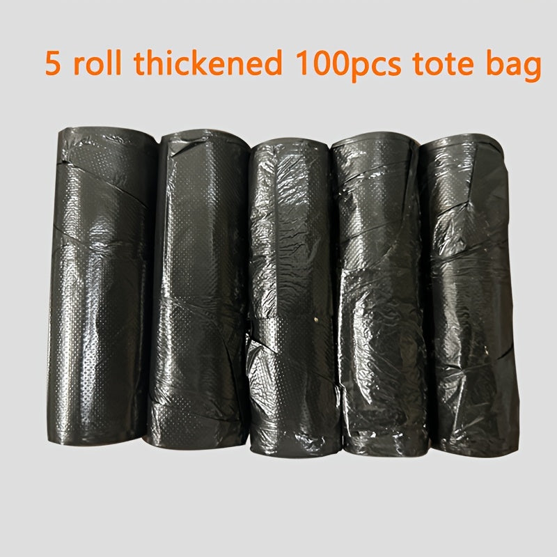 Top Choice: 100 Thick Durable Trash Bags with Handles - Leakproof and Heavy-Duty Plastic Garbage Bags for Kitchen, Bathroom, Office, Bedroom, and Living Room - Perfect for Food Waste, Restaurant Use, Halloween, and Christmas Gifts