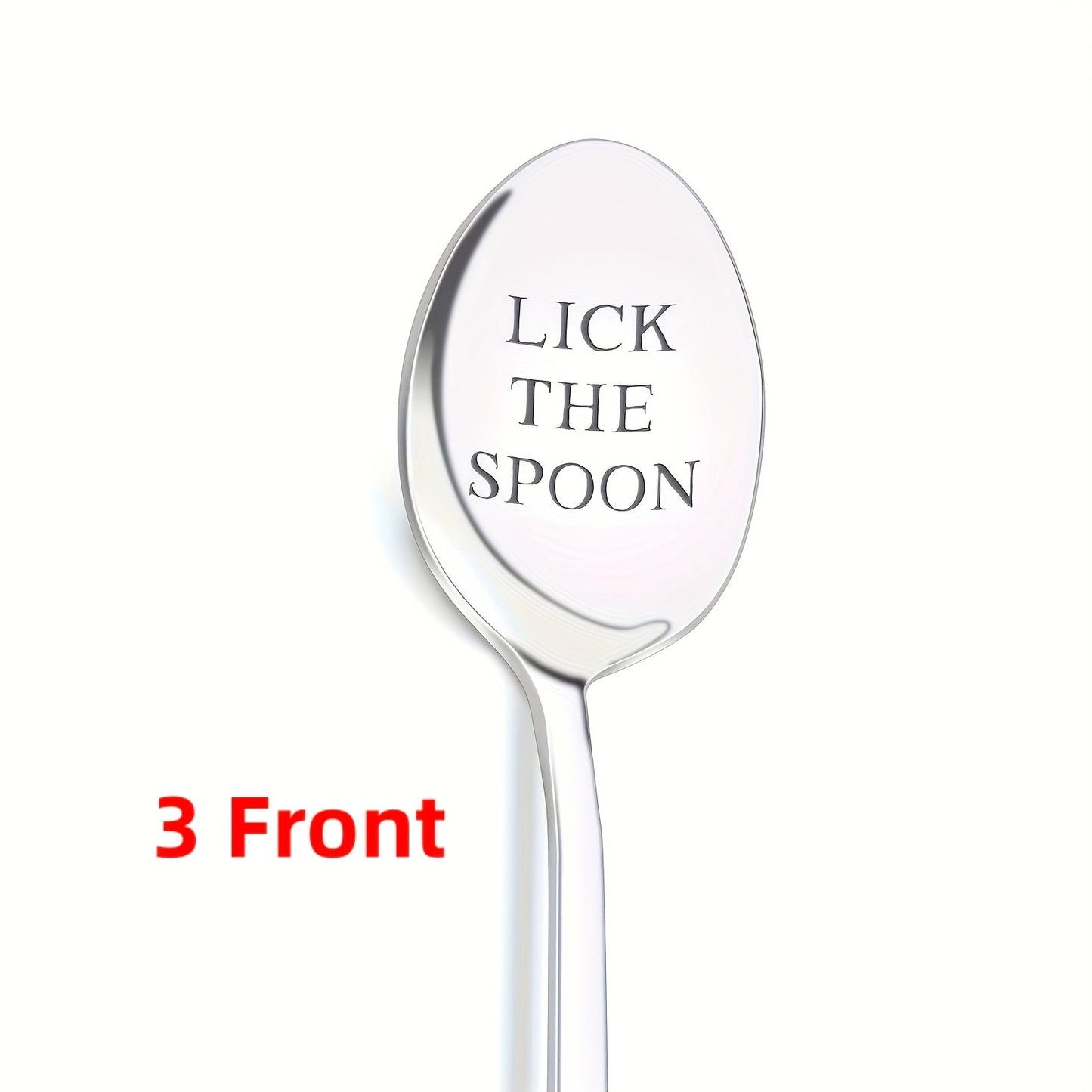 Stainless Steel Spoon with Mirror-Polished Engraving - Perfect for Coffee, Ice Cream, or as a Funny Gift for Birthdays, Weddings, Anniversaries, or Christmas.