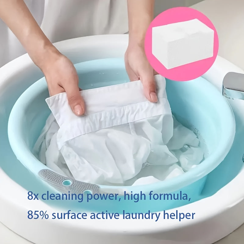 40-220pc Hypoallergenic Laundry Detergent Sheets with Powerful Stain Removal, No Plastic, Fresh Scent. Ideal for Home, Travel, Camping, Hand Washing. Gentle on Skin & Clothes.