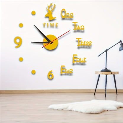 Stylish deer design DIY wall clock.