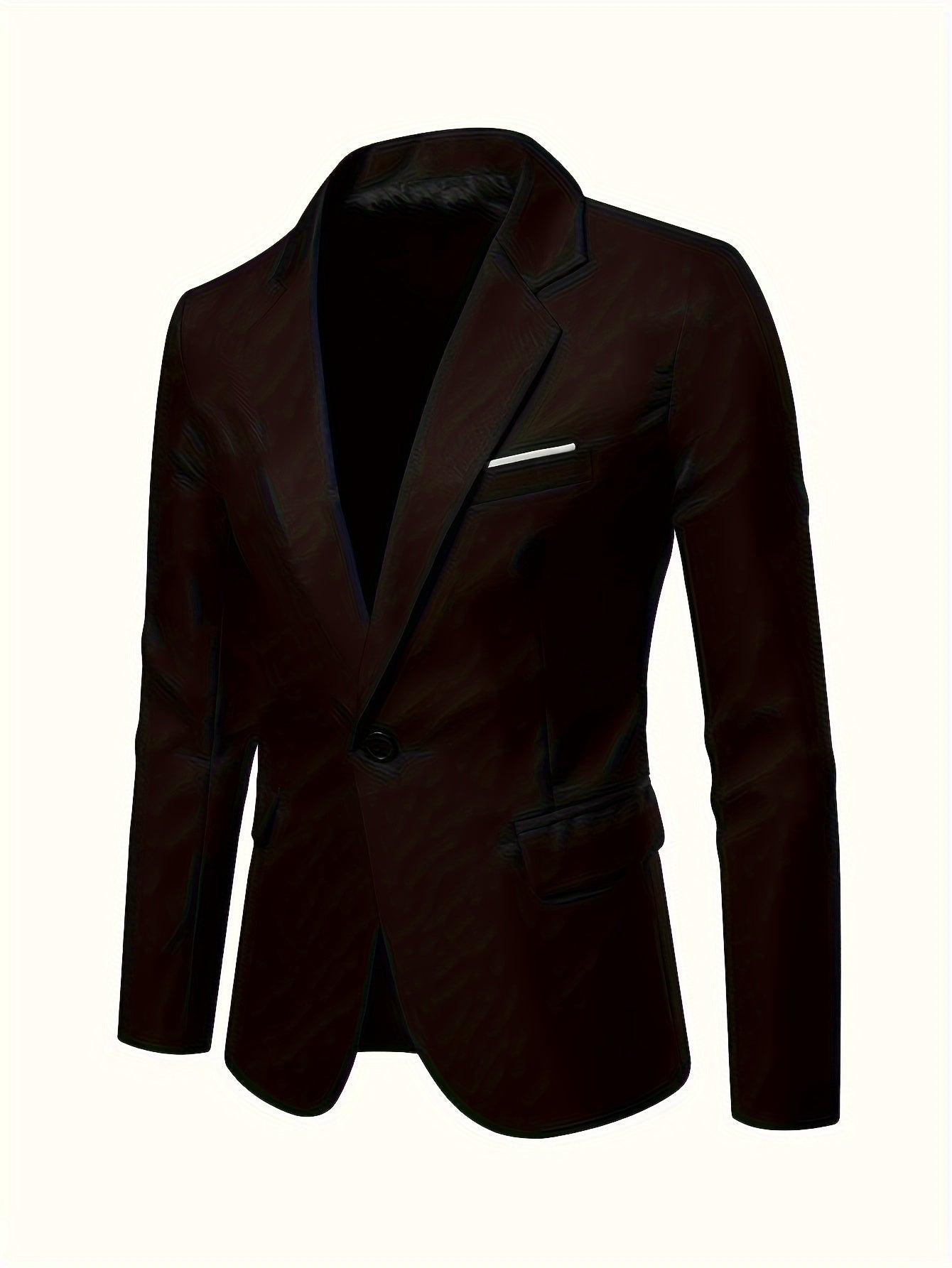 Men's two-piece professional suit with unopened pockets for Valentine's Day and wedding.