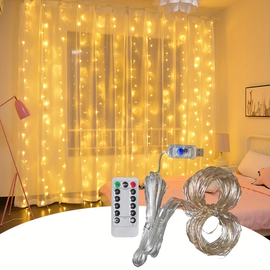 1PC USB LED Fairy Light with Remote for Chinese New Year, Wedding, Home, Bedroom, Party, Ramadan, Valentines, Eid celebrations.