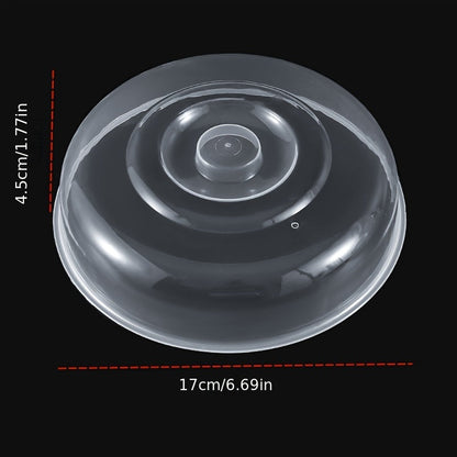 A microwave-safe lid made of clear plastic, designed for bowls with a diameter of 23cm/9.06in, safe for contact with food.