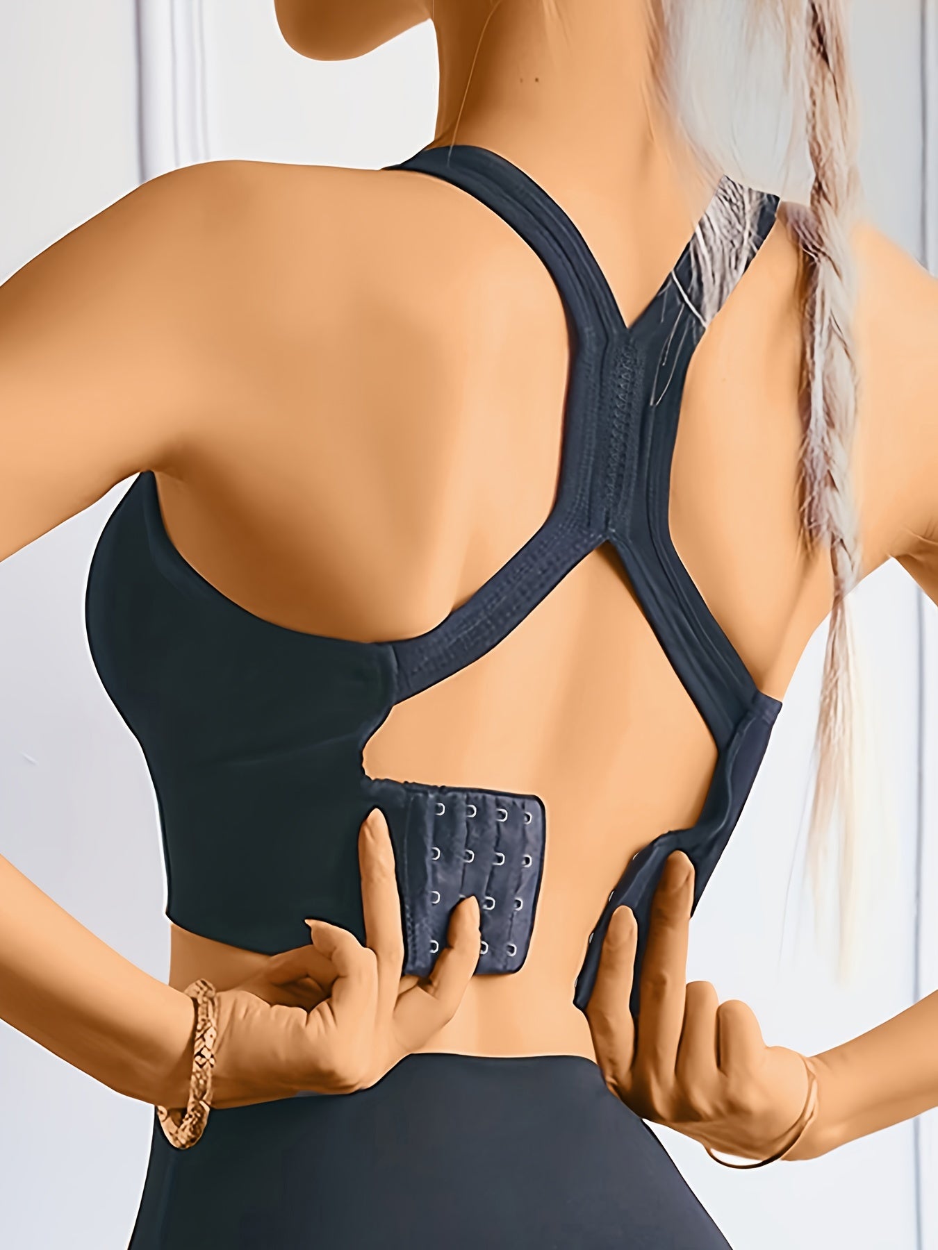 2 Seamless Racer Back Sports Bras - Shockproof and Comfy, for Women's Lingerie.