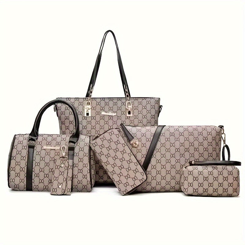 New fashion six-piece set handbag for spring and summer with one-shoulder design and large capacity