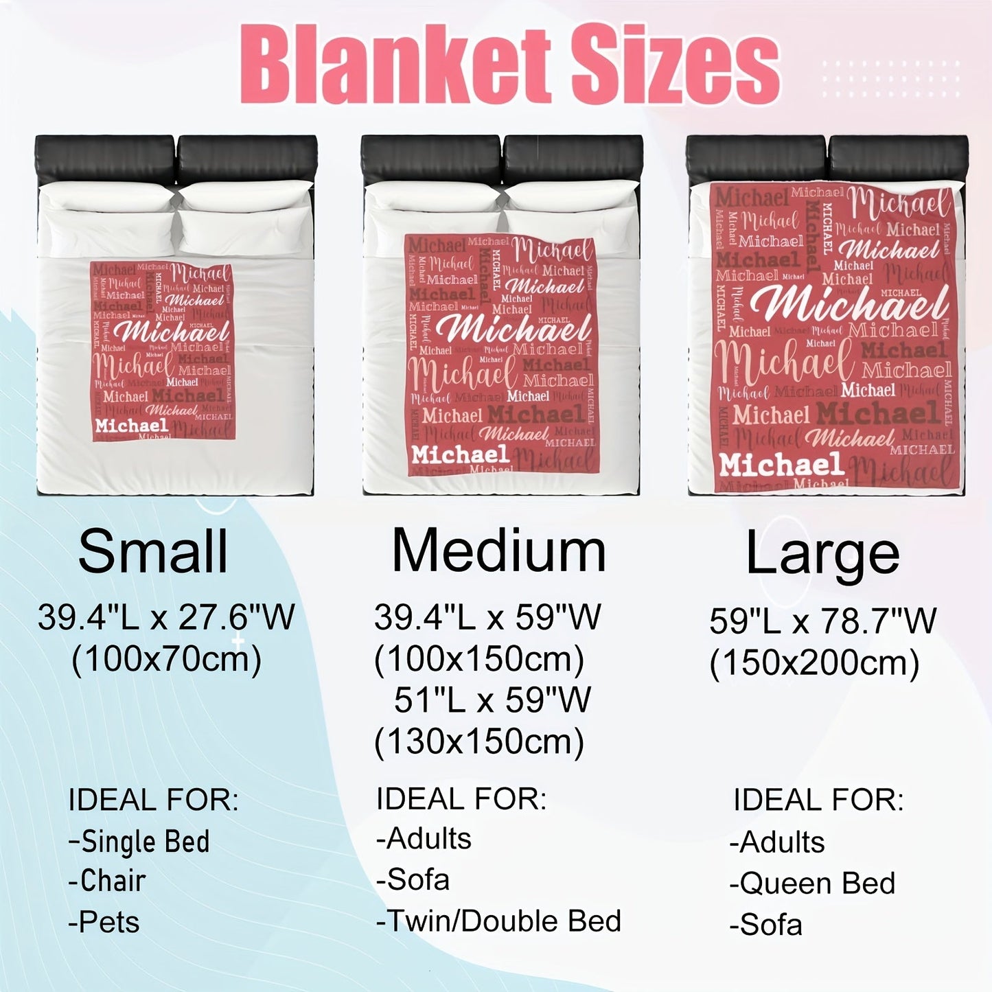 Stay warm and cozy all year round with our custom "Michael" name blanket. This personalized flannel throw is hypoallergenic, machine washable, and perfect for use on the couch, bed, in the office, or while camping. Featuring a soft purple butterfly