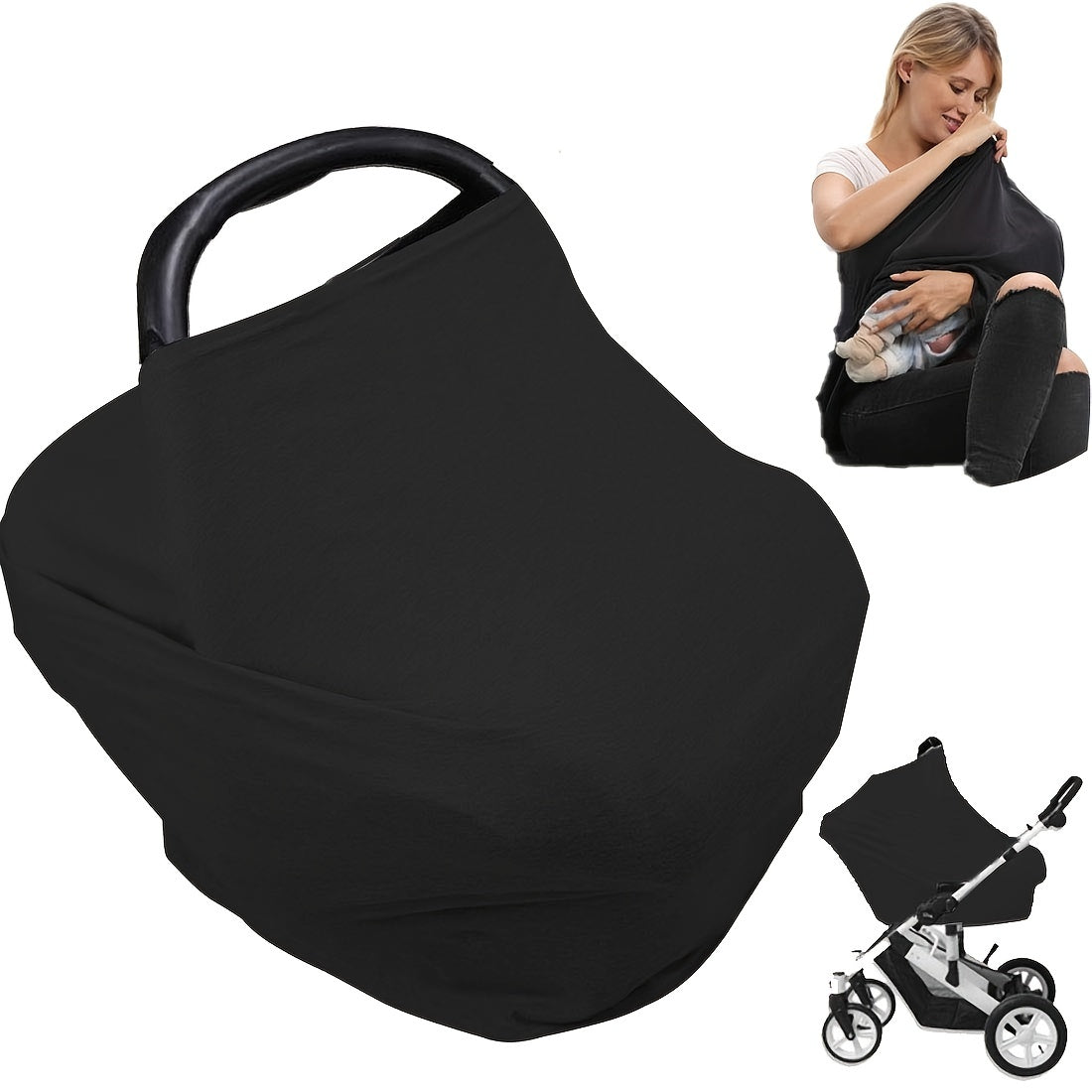 Versatile Breastfeeding Car Seat Cover with Excellent Elasticity - Ideal for Babies at Every Stage!