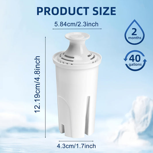 Get 1, 3, or 6 replacements for Brita® Water Filters, Pitchers, and Dispensers including Classic OB03, Mavea® 107007, and others. These NSF Pitcher Water Filters are perfect for keeping your water clean and healthy.