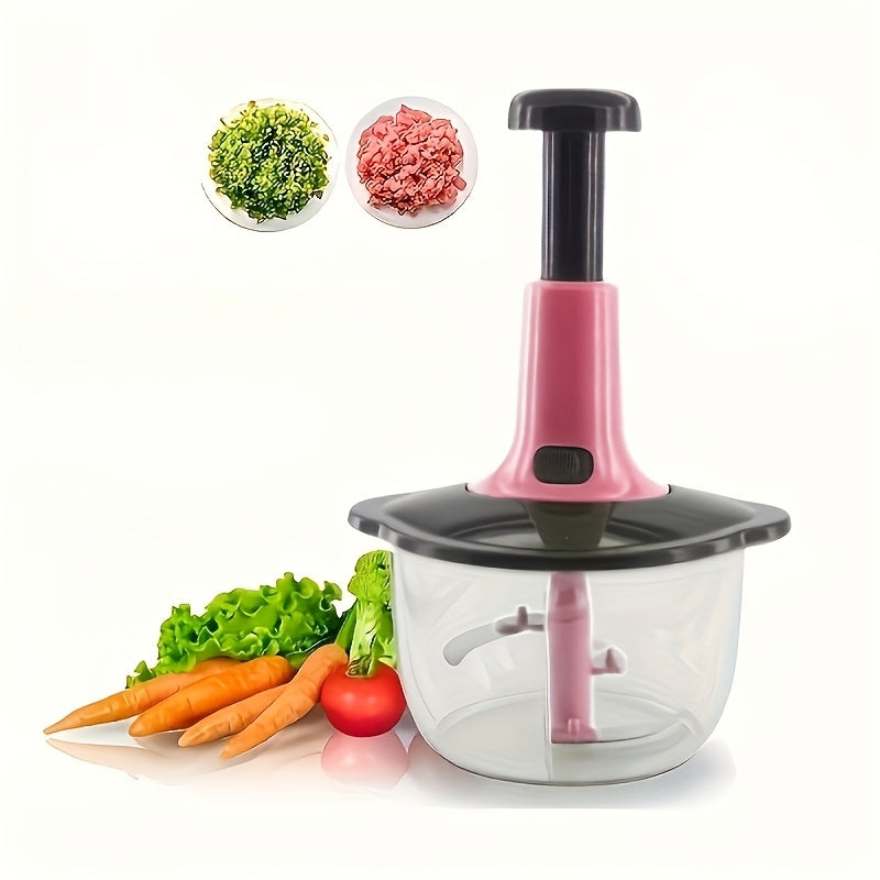 Vegetable Chopper Set - Fast and Easy Food Cutting Tool for Veggies, Fruits, Herbs, Sushi, Garlic Sauce - Perfect for Home Cooking, Made of Metal, No Electricity Required