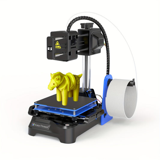 Upgrade your 3D printing experience with the EasyThreed Mini K7 3D Printer. Fast heating, low noise, and upgraded extruder technology make it perfect for beginners. Includes free PLA