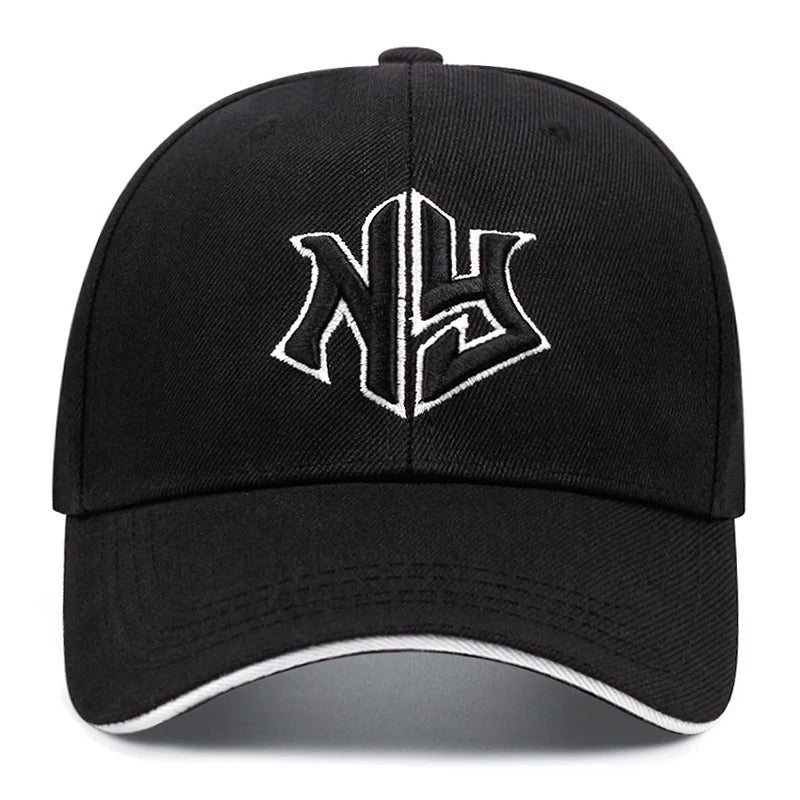 Unisex Hip Hop Trucker Cap with woven Schiffy fabric, stretch fit, embroidered letters, suitable for sports.