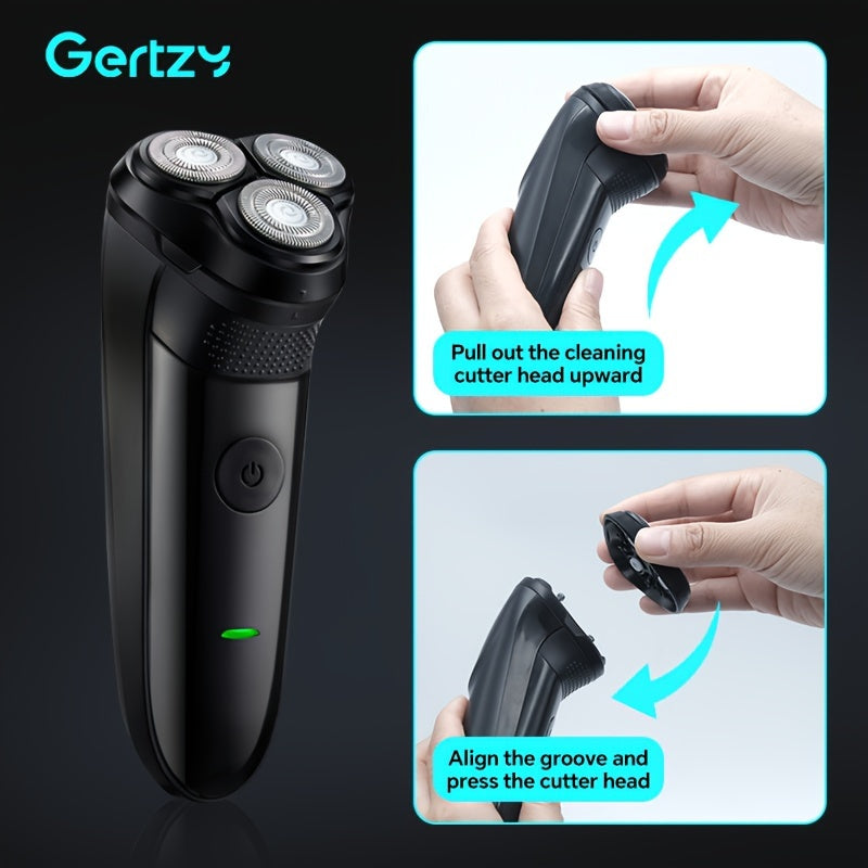 Rechargeable mini electric shaver, cordless and portable, perfect gift for men.