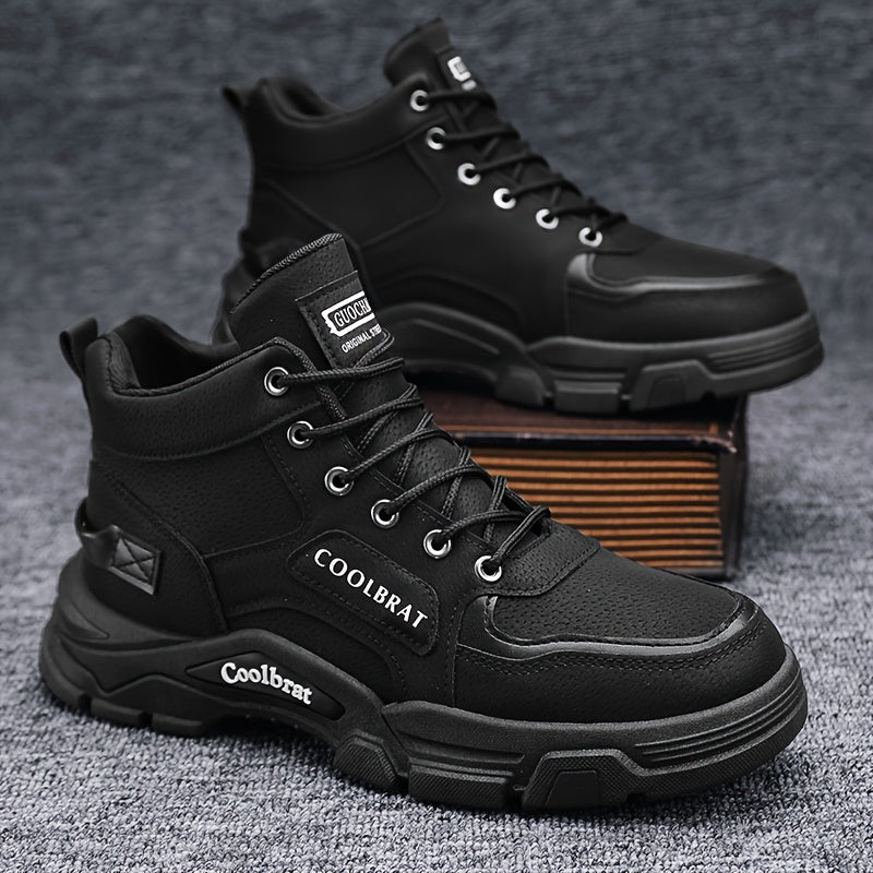 Men's lace-up walking boots - durable, comfortable, and breathable.