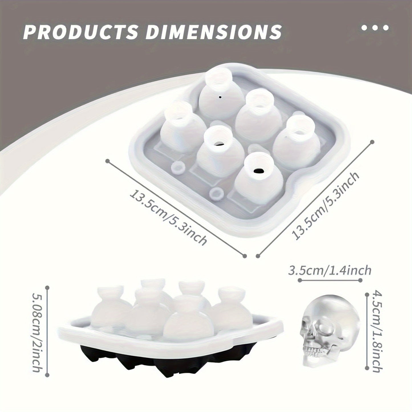 1pc Skull Shaped Silicone Ice Cube Tray - Versatile Mold for Whiskey, Cocktails, Chocolate, and Jello - Easy Release, BPA-Free - Ideal for Holiday Celebrations such as Christmas, Halloween, Easter, and Hanukkah