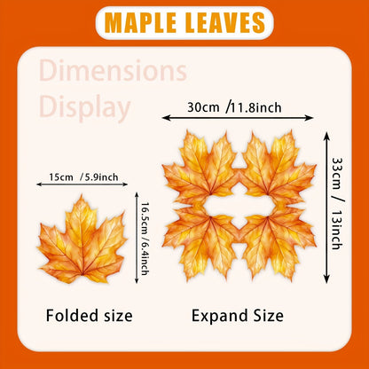 4-Ply Disposable Napkins in Autumn Maple Leaf Design - Ideal for Thanksgiving, Fall Harvest Events, and Wedding Celebrations