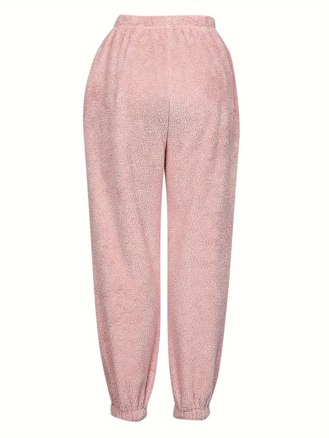 Cozy lounge pants with soft, elastic waistband for women's loungewear and sleepwear.