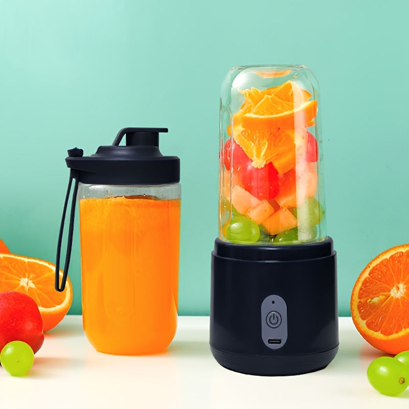 Experience the convenience of the RZSYZH Portable Blender - Rechargeable via USB, Featuring a Powerful Motor for Perfect Smoothies & Shakes, Suitable for Home, Office, and On-the-Go Use