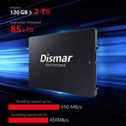 Dismar SATA III SSD 6.35cm - High Speed Solid State Drive for Laptops, USB 3.0 Interface, Durable, Compatible with SATA3 6Gb/s, Battery Free