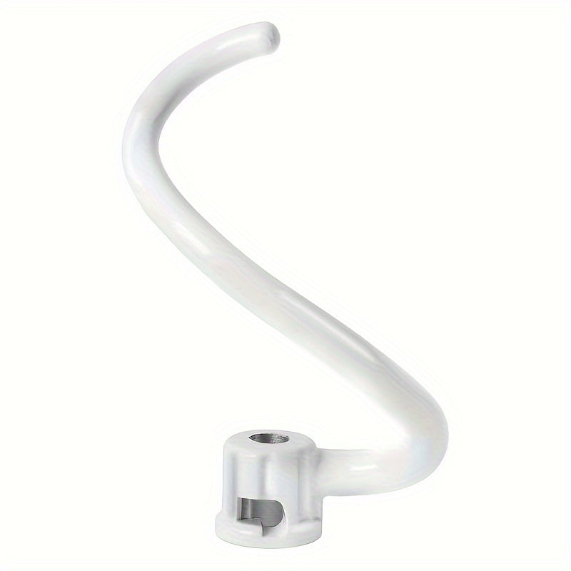 Efficiently knead your dough with this spiral coated dough hook, designed for stand mixers. Compatible with K5SS, K5A, KSM5, KS55, and Pro 600 models, this aluminum dough attachment is perfect for 5 qt and 6 qt lift stand mixers. Food safe and easy to