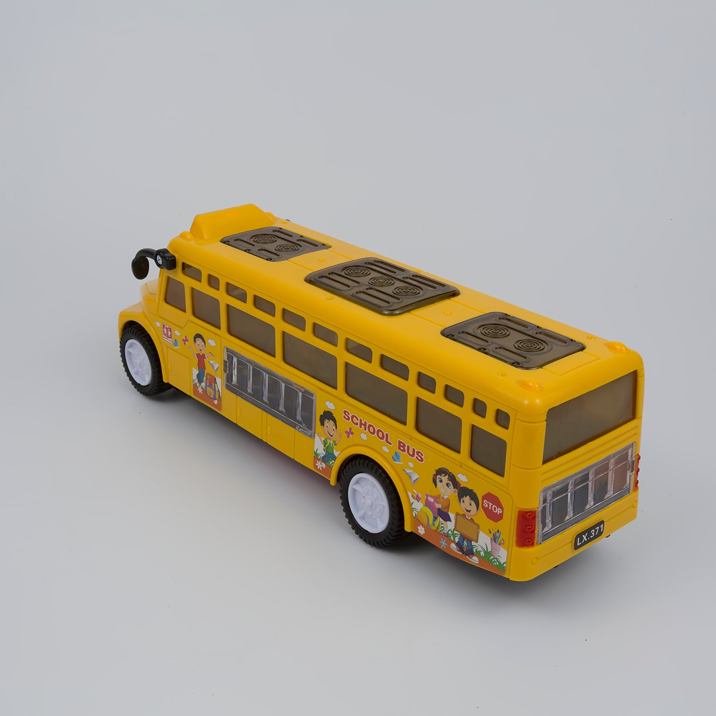 All-Wheel Drive Simulation Bus and Car Toy with Music and Lights, Electric School Bus, Perfect Gift for Boys and Girls