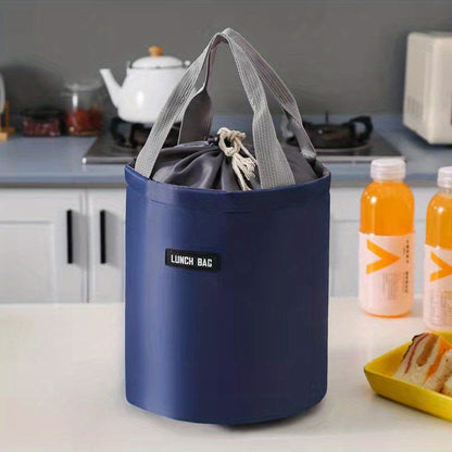 The versatile 1pc Twill Cylinder Bento Bag is perfect for outdoor picnics, with an included ice pack to keep your food fresh. This waterproof bag also doubles as a lunch box, making it ideal for back to school or college. Hand washable and insulated