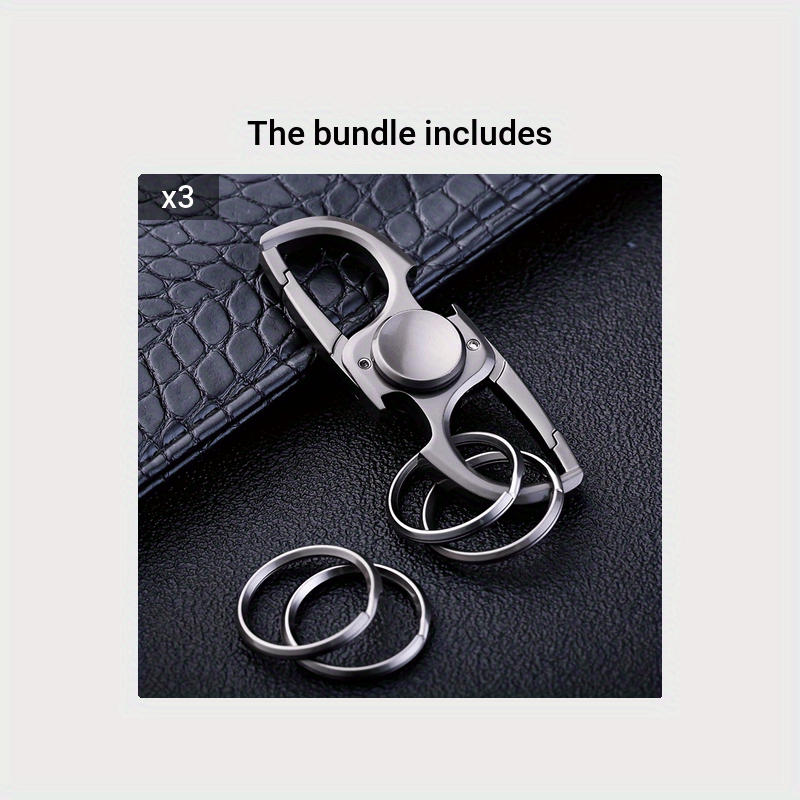 Casual Style Key Ring with Spinning Top Gyro Design, made of Durable Stainless Steel for a Creative look.