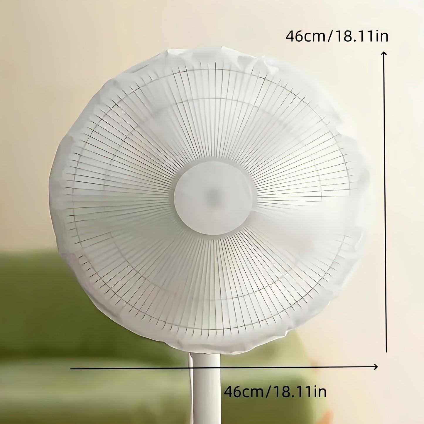 Universal Fit PVC Electric Fan Dust Cover - Easy to Install, Dustproof, Anti-Dust Protection for Home and Office - 1 Piece