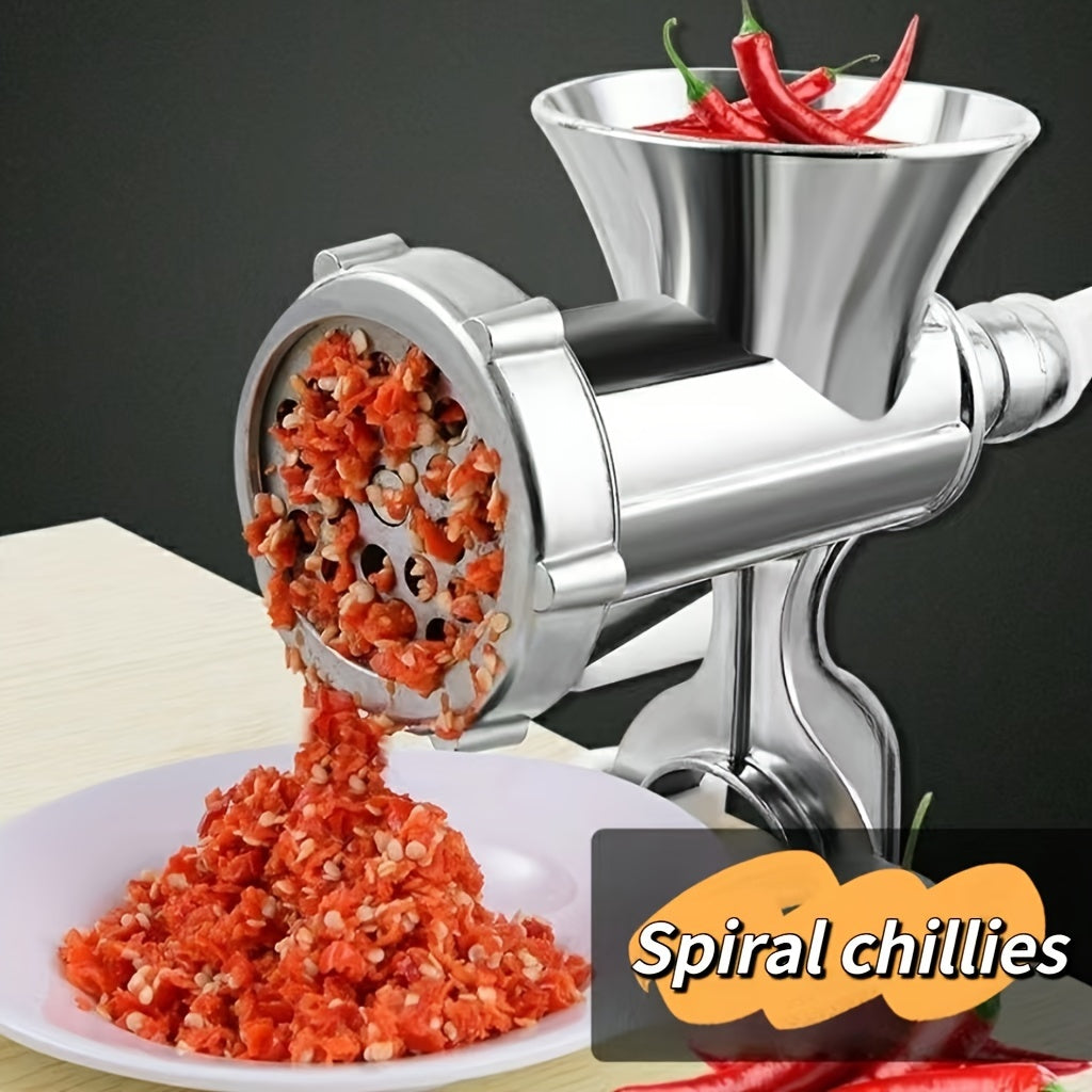 Manual Aluminum Sausage Stuffer - Durable Hand Crank Meat Wringer for Homemade Sausage, Cured Meat, and Spice Grinding. Multifunctional Tool for Food Grade Meat Grinding and Filling.