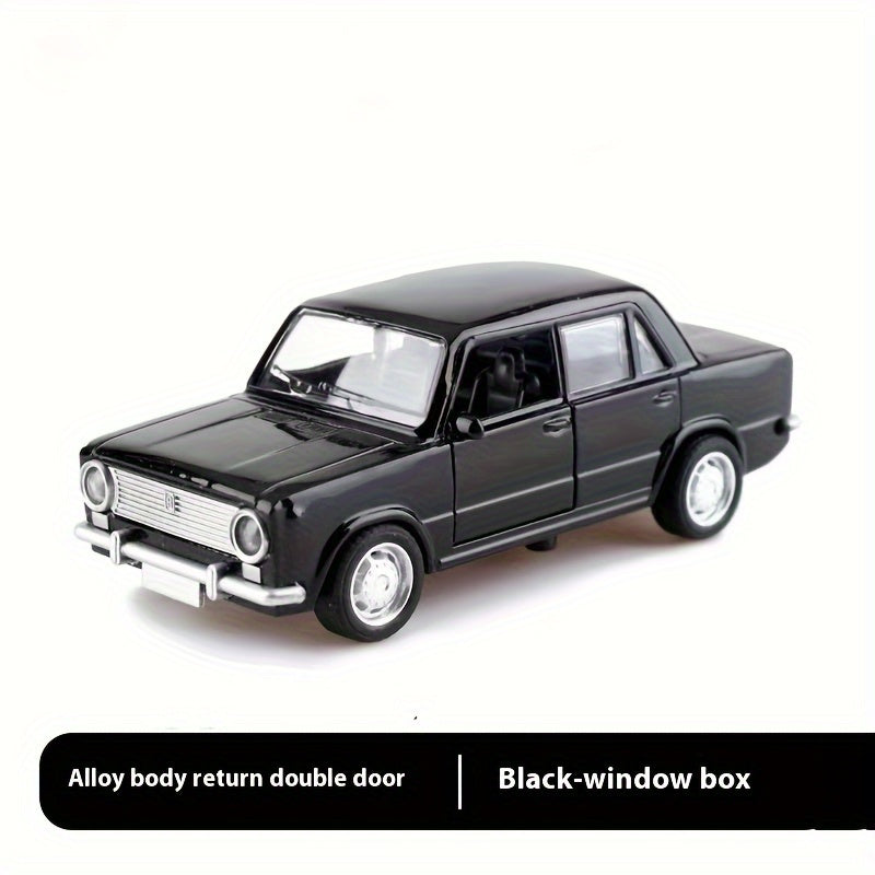 1:36 Scale Yellow Alloy Die-Cast Car Model with Double Opening Doors, Chrome Accents - Manual Operation, Ideal Toy Display Piece for Boys, Cute Car Accessories