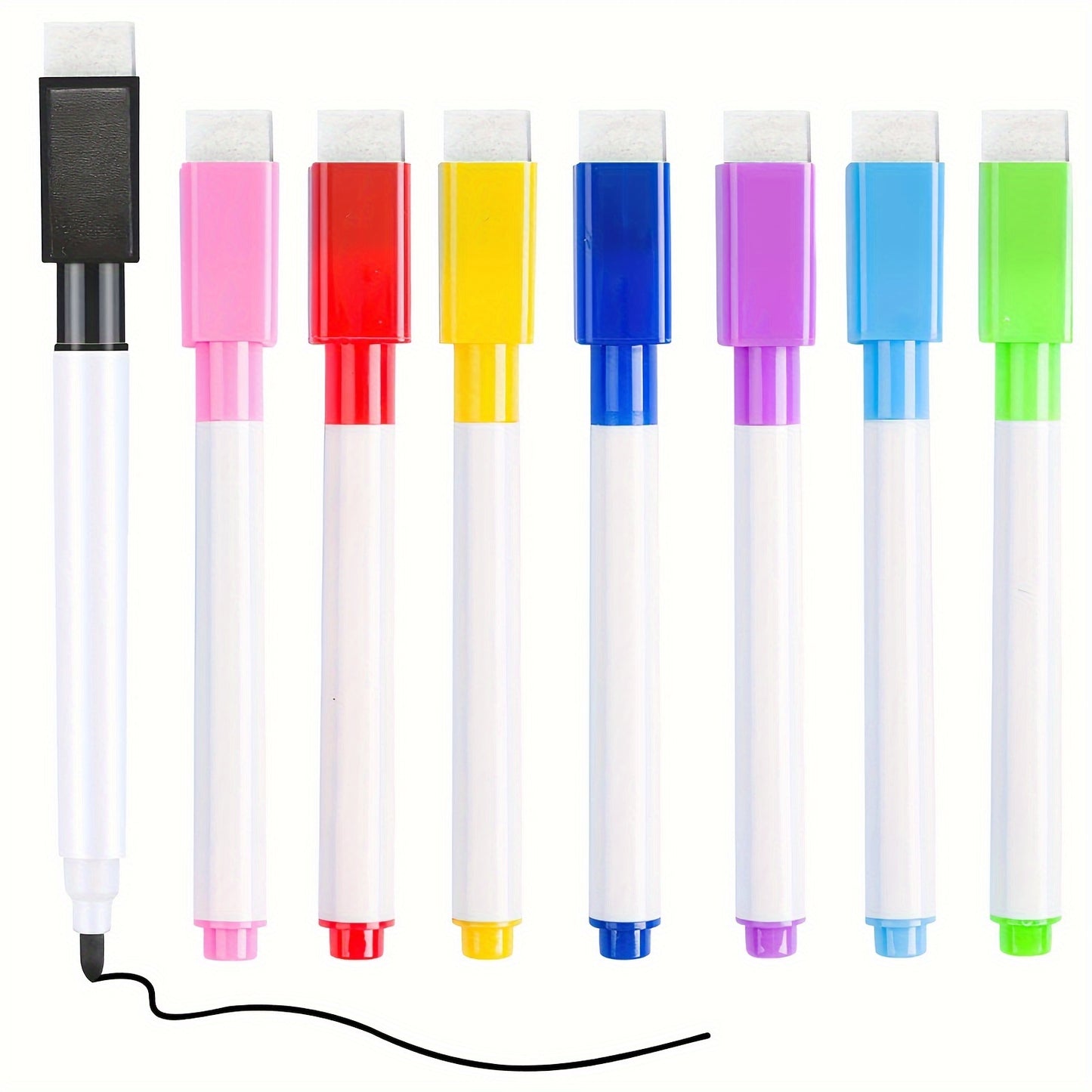 8 Dust-Free Dry Erase Markers for Whiteboards in vibrant colors, non-toxic, quick-drying, fade-resistant, with ultra-fine tips. Ramadan Mubarak!