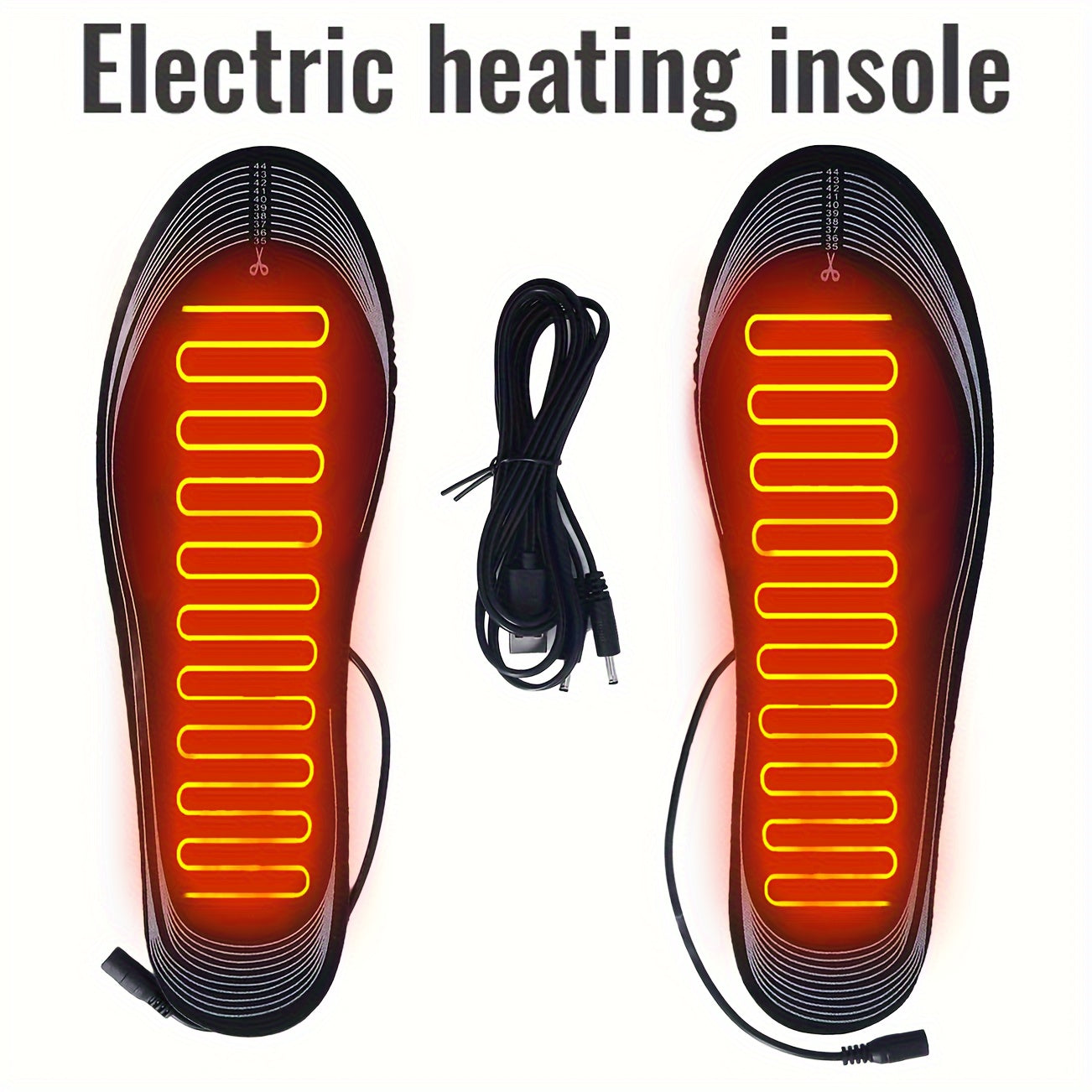 USB Heated Insoles for Shoes with Adjustable Design and Soft Comfort, No Batteries Needed, USB Powered