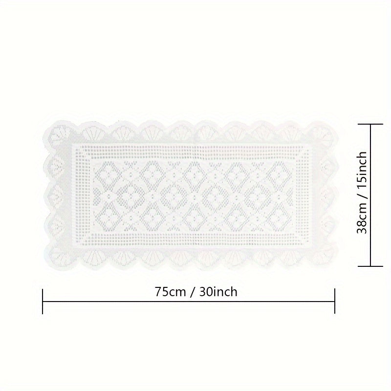 Современная белая кружевная скатерть - Нордический стиль декора для обеденных и гостиных столов - кухонное текстильное покрытие