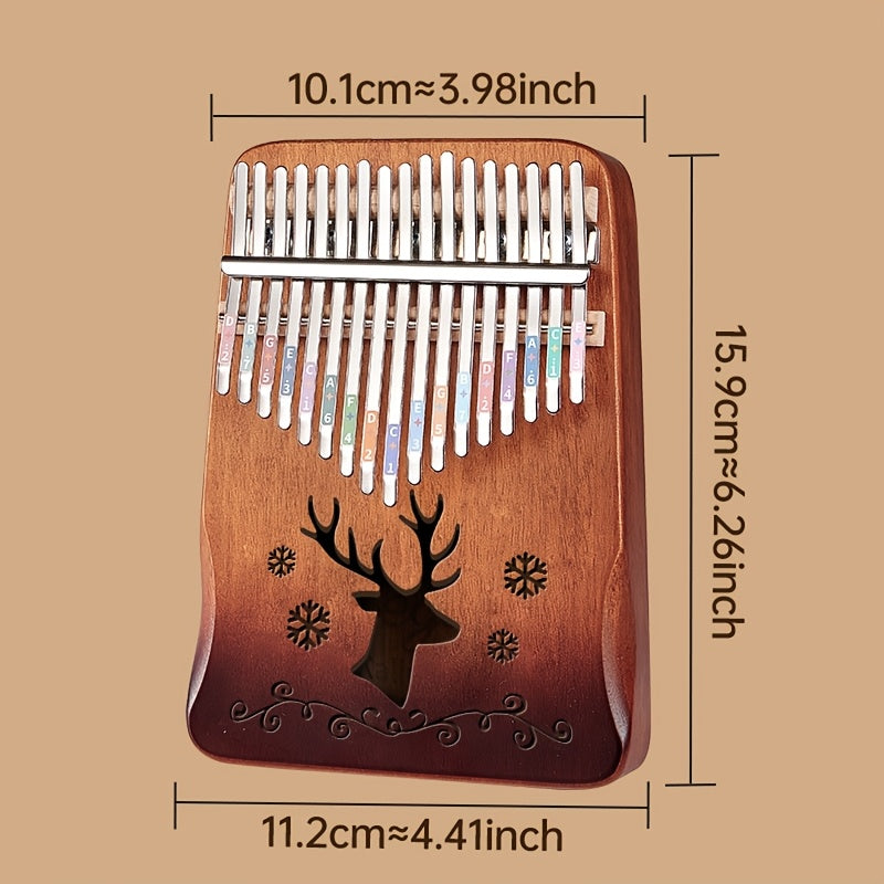 Simple 17-Key Kalimba Thumb Piano - Ideal Gift for Girls, Multicolor, Easy to Play