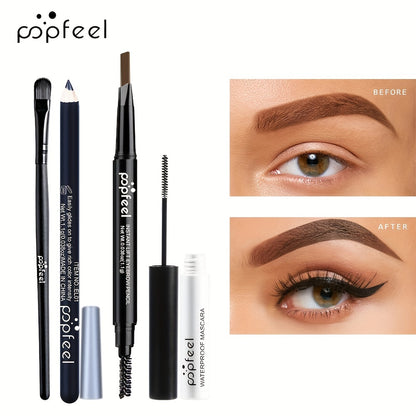 40 colors Nude Eyeshadow Set with Mascara, Eyeliner, and Eyebrow Pencil - Complete Eye Makeup Kit for a Natural and Glamorous Look